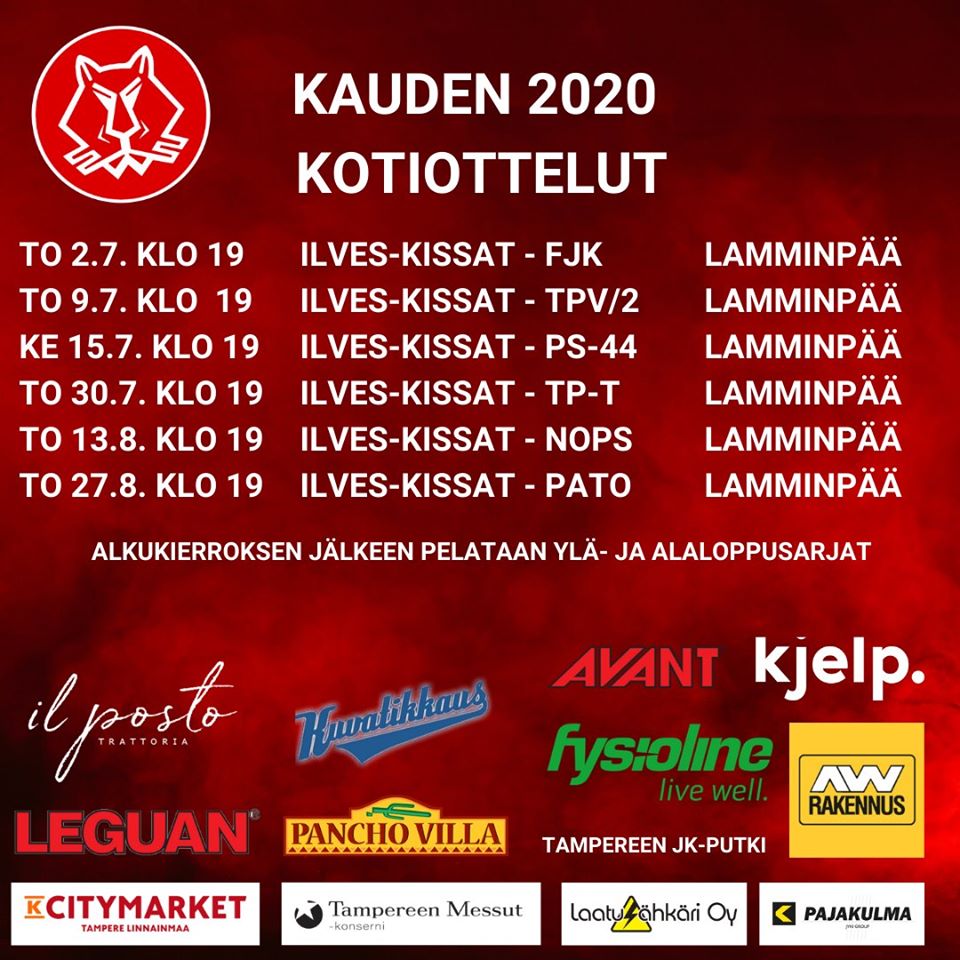 Kotiottelut ja pääsyliput 2020